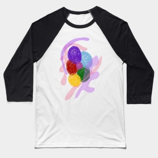 Colorful shapes. Baseball T-Shirt